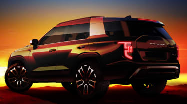 Boceto teaser del Ssangyong Torres - de lado
